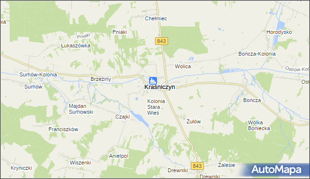 mapa Stara Wieś gmina Kraśniczyn, Stara Wieś gmina Kraśniczyn na mapie Targeo