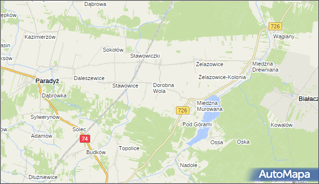 mapa Straszowa Wola, Straszowa Wola na mapie Targeo