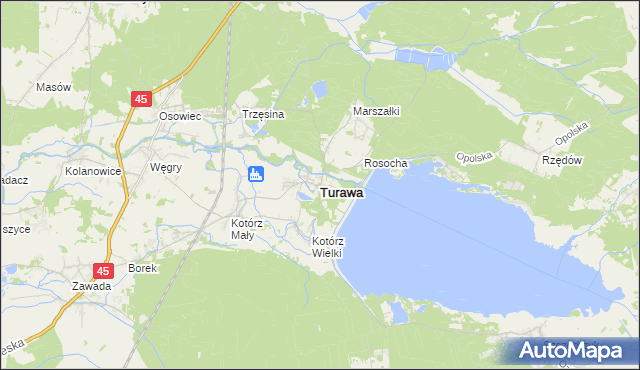 mapa Turawa, Turawa na mapie Targeo