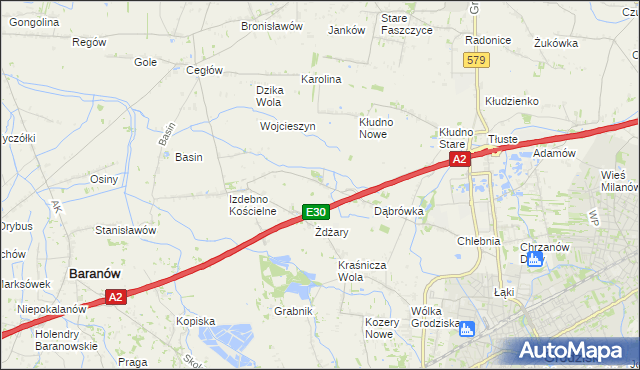 mapa Zabłotnia, Zabłotnia na mapie Targeo