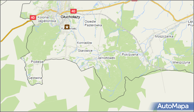 mapa Jarnołtówek, Jarnołtówek na mapie Targeo