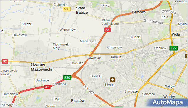 mapa Mory gmina Ożarów Mazowiecki, Mory gmina Ożarów Mazowiecki na mapie Targeo