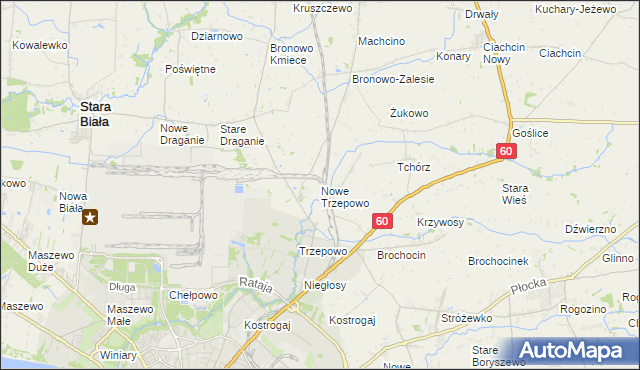 mapa Nowe Trzepowo, Nowe Trzepowo na mapie Targeo