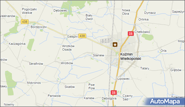 mapa Staniew, Staniew na mapie Targeo