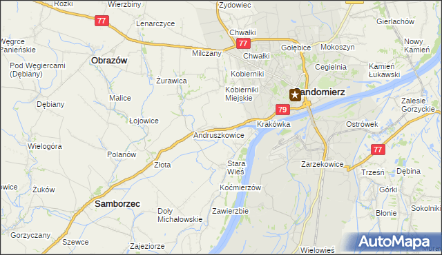 mapa Strochcice, Strochcice na mapie Targeo