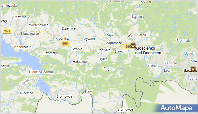 mapa Tylka, Tylka na mapie Targeo