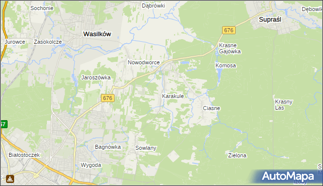 mapa Karakule, Karakule na mapie Targeo