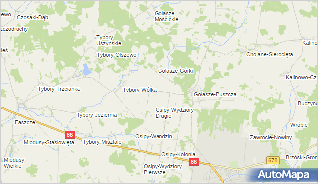 mapa Nowe Osipy, Nowe Osipy na mapie Targeo