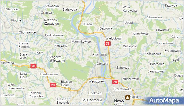 mapa Rdziostów, Rdziostów na mapie Targeo