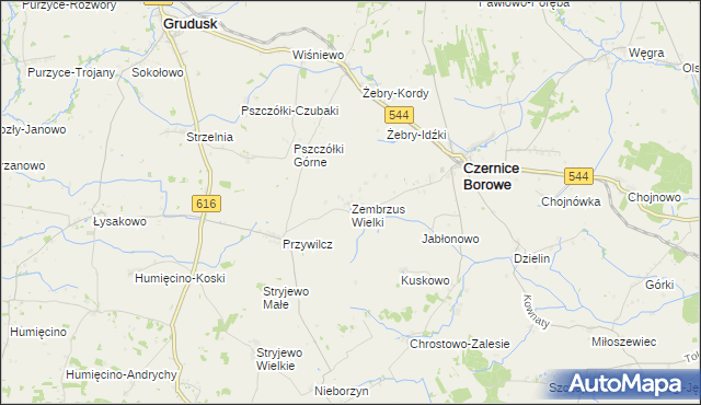 mapa Zembrzus Wielki, Zembrzus Wielki na mapie Targeo