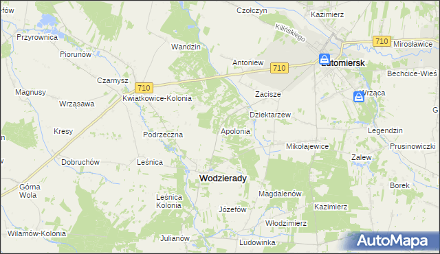 mapa Apolonia, Apolonia na mapie Targeo