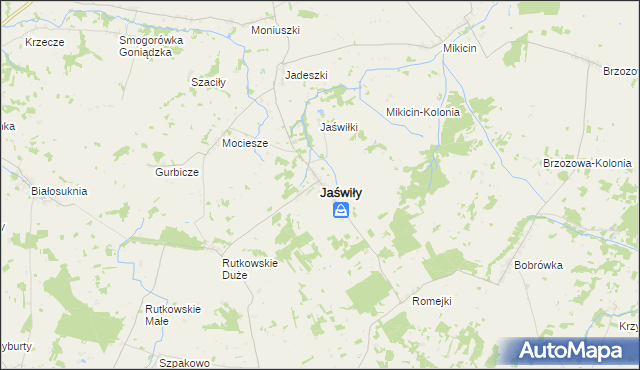 mapa Jaświły, Jaświły na mapie Targeo