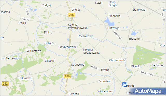 mapa Kolonia Straszewska, Kolonia Straszewska na mapie Targeo
