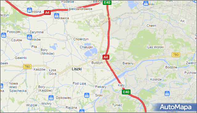 mapa Kryspinów, Kryspinów na mapie Targeo