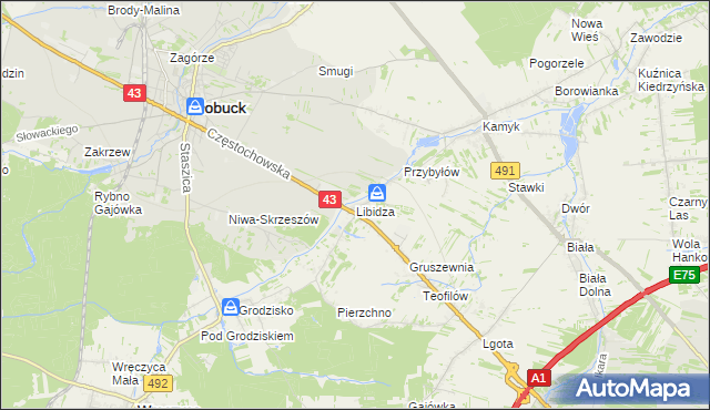 mapa Libidza, Libidza na mapie Targeo