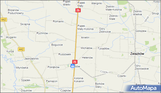 mapa Michałów gmina Żelazków, Michałów gmina Żelazków na mapie Targeo