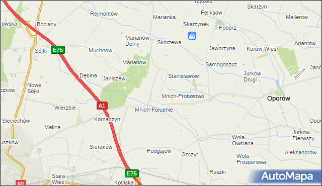 mapa Mnich-Probostwo, Mnich-Probostwo na mapie Targeo