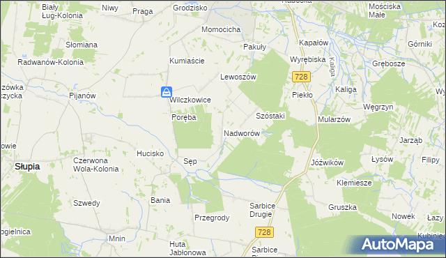 mapa Nadworów, Nadworów na mapie Targeo