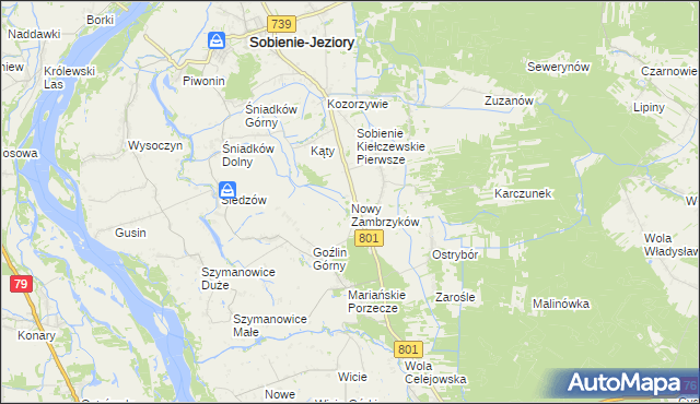 mapa Nowy Zambrzyków, Nowy Zambrzyków na mapie Targeo