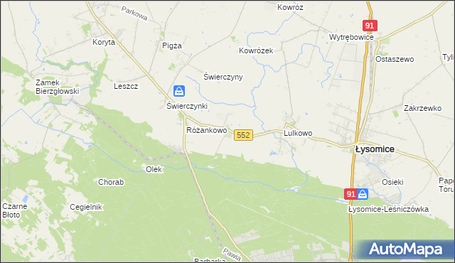 mapa Piwnice gmina Łysomice, Piwnice gmina Łysomice na mapie Targeo