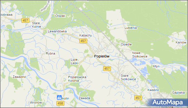 mapa Popielów powiat opolski, Popielów powiat opolski na mapie Targeo
