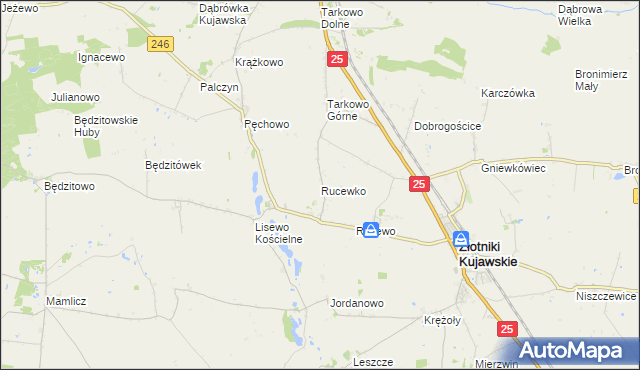 mapa Rucewko, Rucewko na mapie Targeo