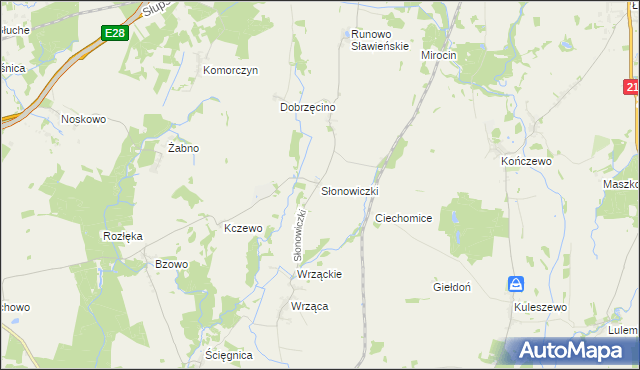 mapa Słonowiczki, Słonowiczki na mapie Targeo