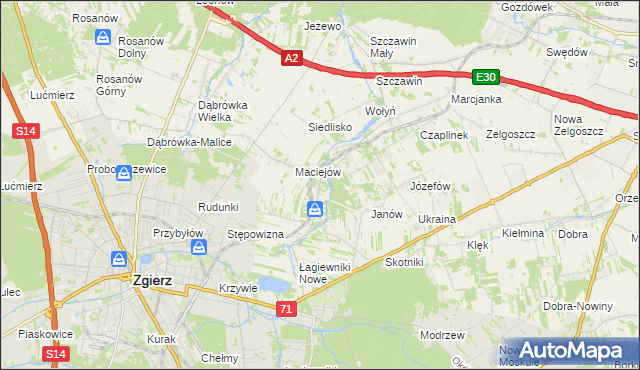 mapa Smardzew gmina Zgierz, Smardzew gmina Zgierz na mapie Targeo