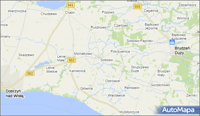 mapa Sobowo, Sobowo na mapie Targeo