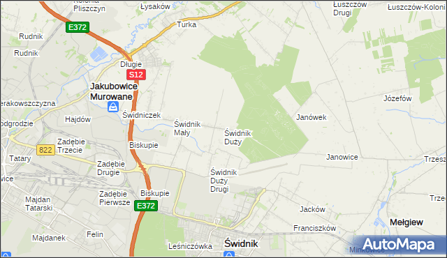 mapa Świdnik Duży, Świdnik Duży na mapie Targeo