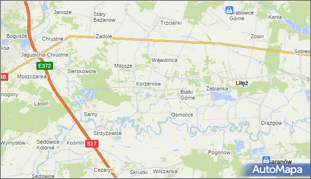 mapa Białki Dolne, Białki Dolne na mapie Targeo