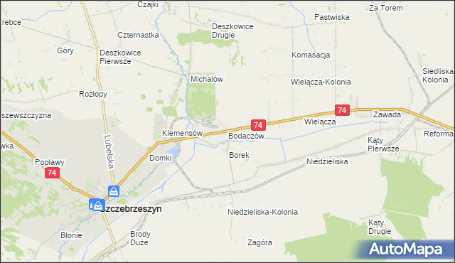 mapa Bodaczów, Bodaczów na mapie Targeo