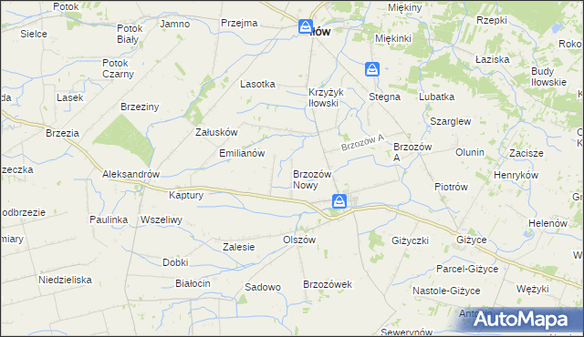 mapa Brzozów Nowy, Brzozów Nowy na mapie Targeo