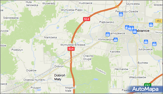 mapa Chechło Pierwsze, Chechło Pierwsze na mapie Targeo