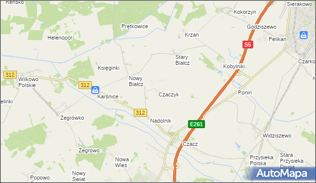mapa Czaczyk, Czaczyk na mapie Targeo