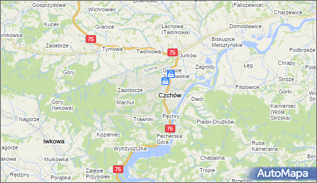 mapa Czchów, Czchów na mapie Targeo