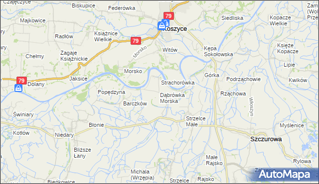 mapa Dąbrówka Morska, Dąbrówka Morska na mapie Targeo