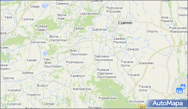 mapa Dąbrówka Osuchowska, Dąbrówka Osuchowska na mapie Targeo