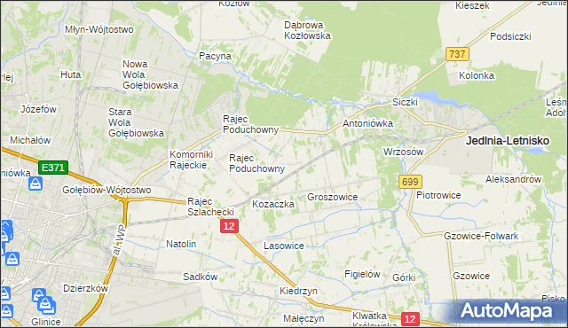 mapa Dawidów gmina Jedlnia-Letnisko, Dawidów gmina Jedlnia-Letnisko na mapie Targeo