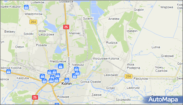 mapa Długa Łąka, Długa Łąka na mapie Targeo