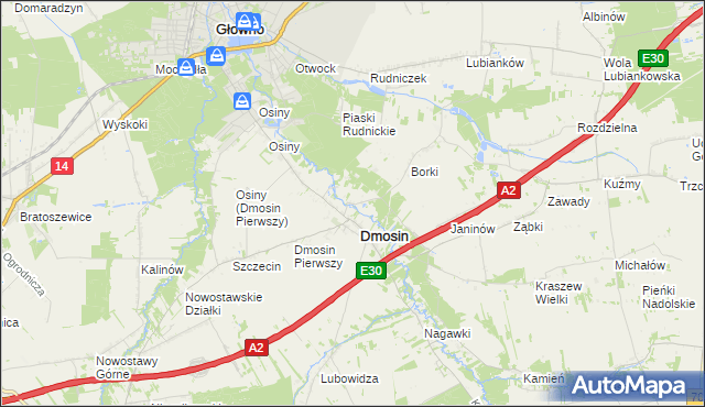 mapa Dmosin Drugi, Dmosin Drugi na mapie Targeo