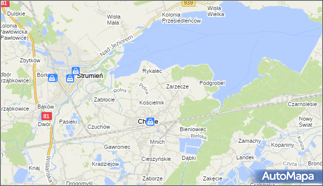 mapa Frelichów, Frelichów na mapie Targeo