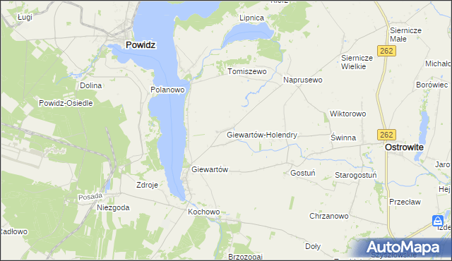 mapa Giewartów-Holendry, Giewartów-Holendry na mapie Targeo