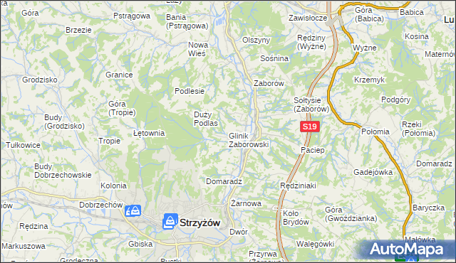 mapa Glinik Zaborowski, Glinik Zaborowski na mapie Targeo