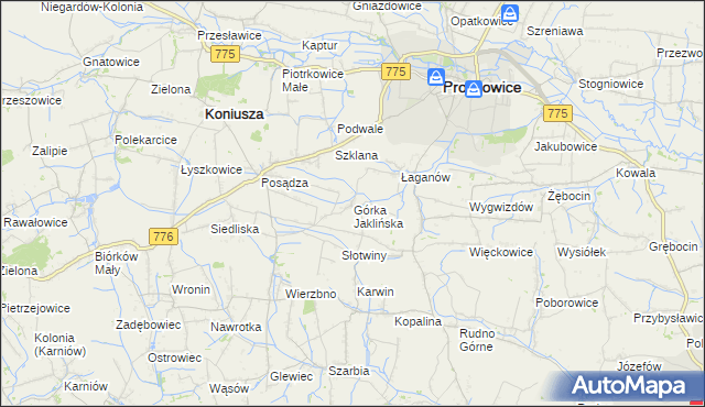 mapa Górka Jaklińska, Górka Jaklińska na mapie Targeo