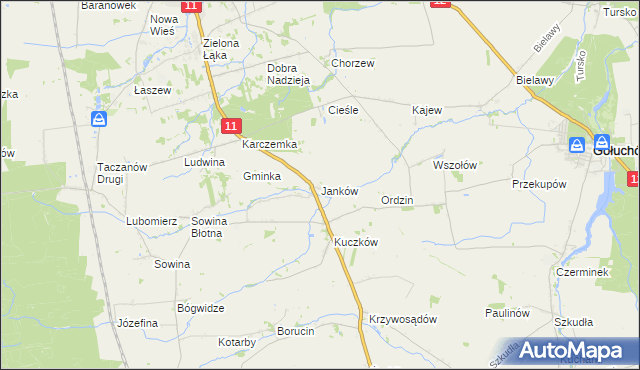 mapa Janków gmina Pleszew, Janków gmina Pleszew na mapie Targeo