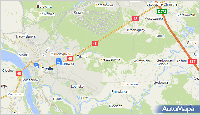 mapa Kleszczówka, Kleszczówka na mapie Targeo
