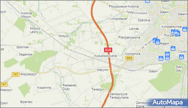 mapa Kozubszczyzna, Kozubszczyzna na mapie Targeo