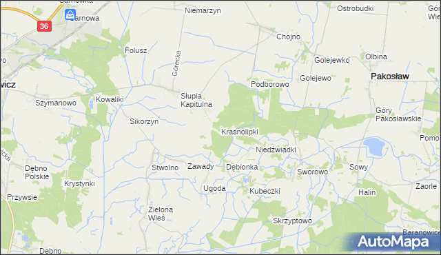 mapa Krasnolipki, Krasnolipki na mapie Targeo