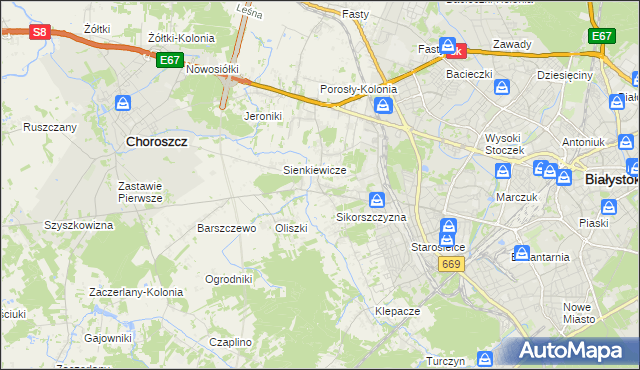 mapa Krupniki, Krupniki na mapie Targeo